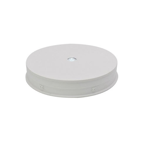 LED Rotating Turn-Table Display Stand, Round 30cm, White