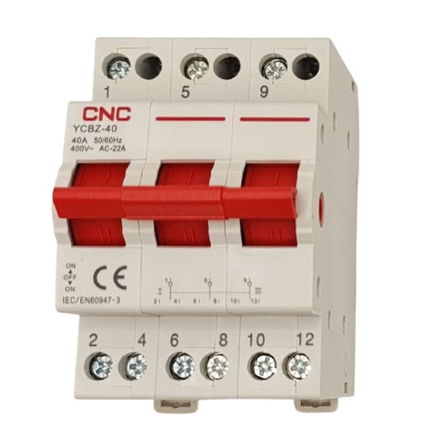 Changeover Switch CNC YCBZ-40, 3P, 40A, 1-0-2