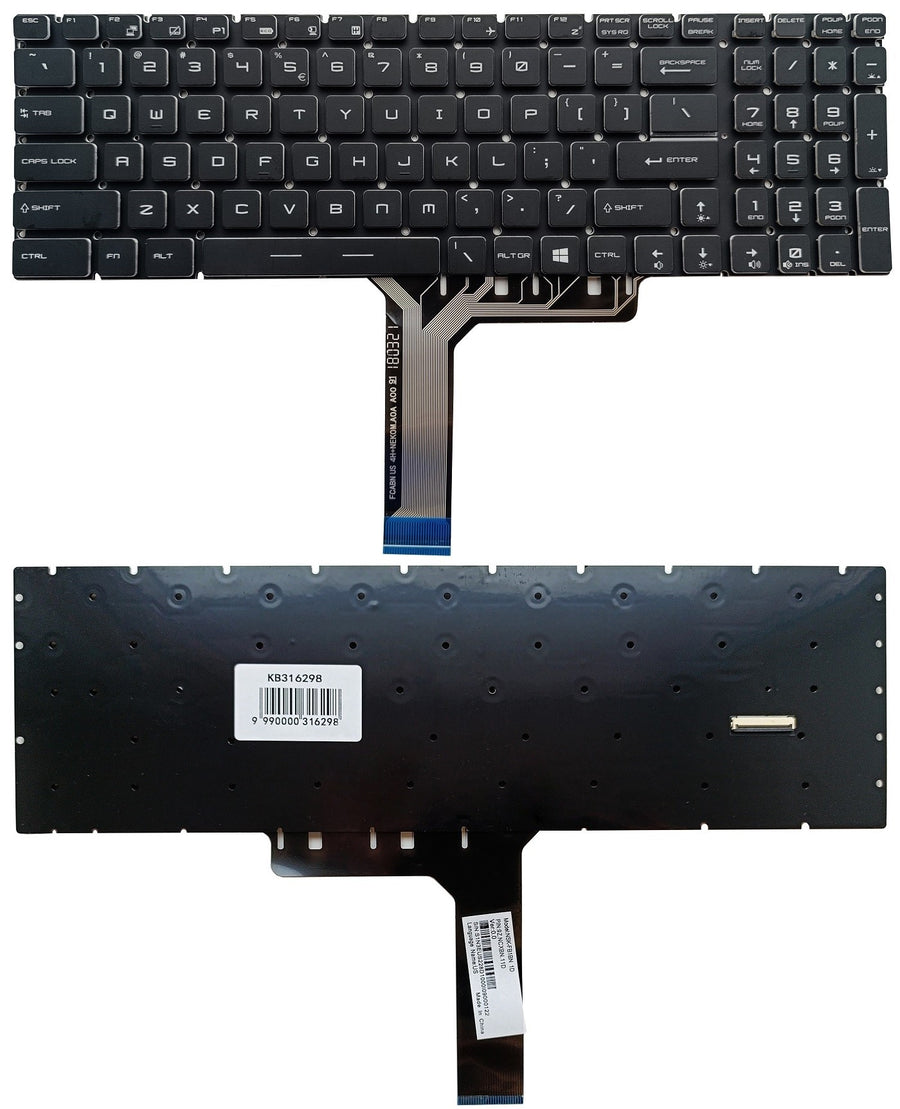 Keyboard MSI: GE63, GE73, GS63, GS73, with RGB backlit, US