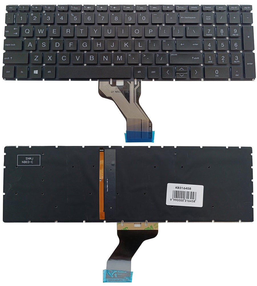 Keyboard HP Pavilion 15-CX, 15-DS, with backlight, US