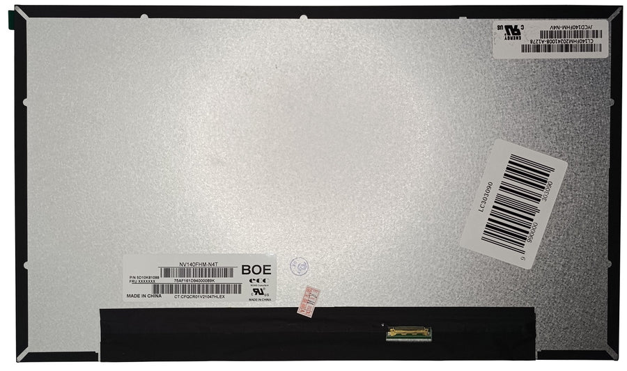 LCD Screen 14", 1920x1080, FHD, LED, IPS, SLIM, matte, 30 pin (right), A+