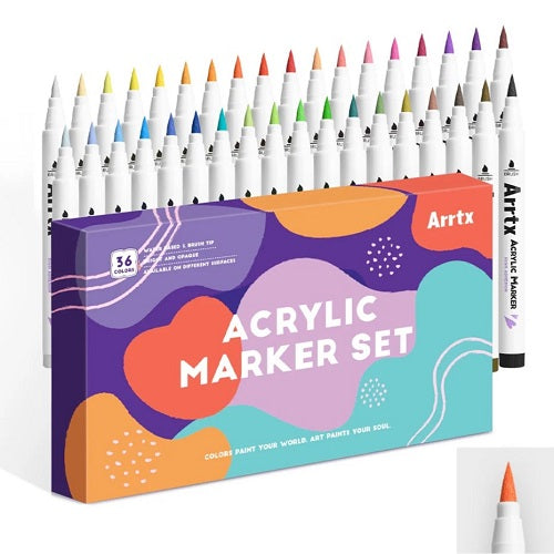 Acrylic Marker Pens ARRTX, 36 Colours