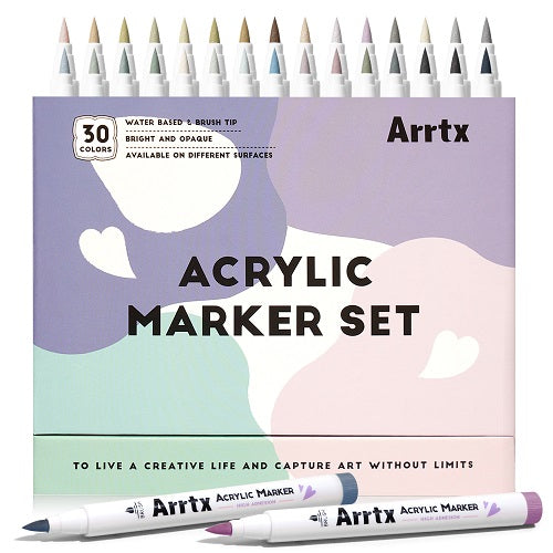 Acrylic Marker Pens ARRTX 30F, 30 Grey Colours