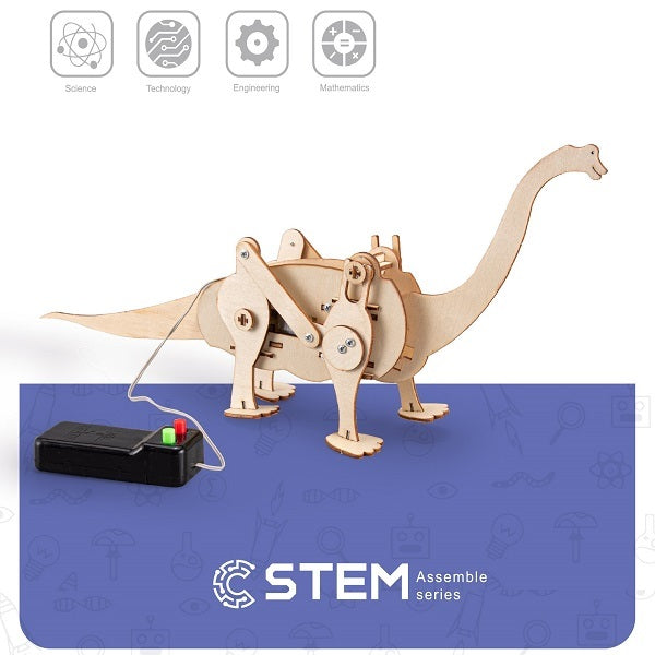 Wooden Assembly Kit Robot Brachiosaurus, STEM Educational Toy