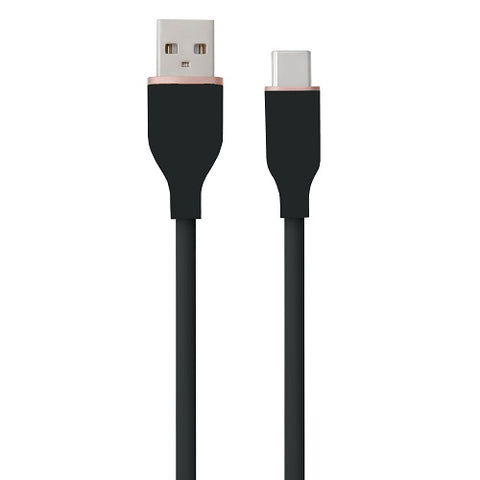 Silicone Cable USB Type-A - Type-C (black, 2m)