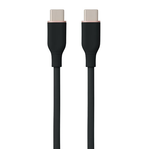Silicone Cable USB Type-C - Type-C, 100W, (black, 1m)