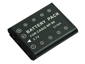 Casio, battery NP-80, NP-82