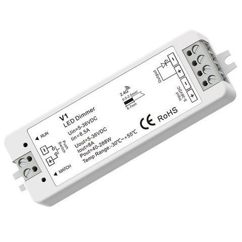 V1 Controller, 5-36V, 1x 8A, Push-Dimm