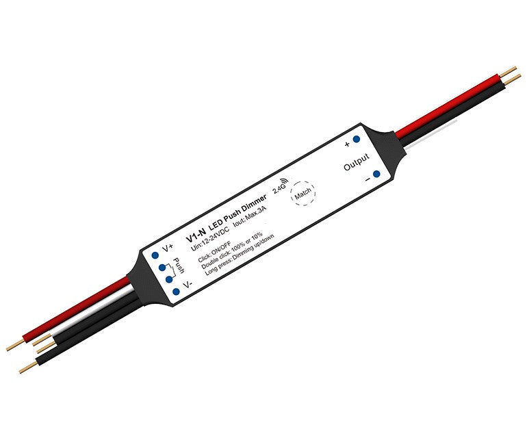 V1-N Controller, 12-24V, 1x 3A, Push-Dimm