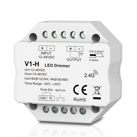 V1-H Controller, 12-48V, 1x 8A, Push-Dimm