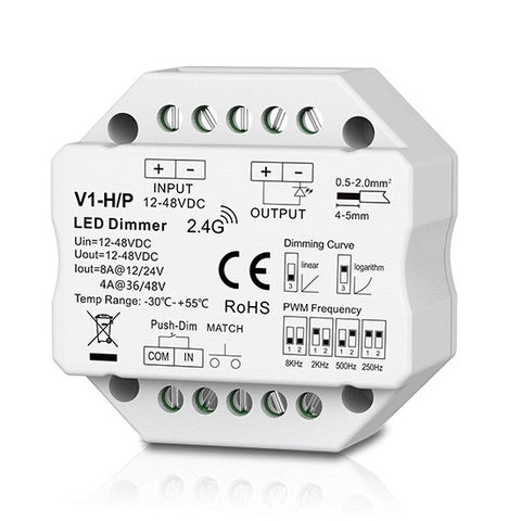 V1-H/P Controller, 12-48V, 1x 8A, Push-Dimm