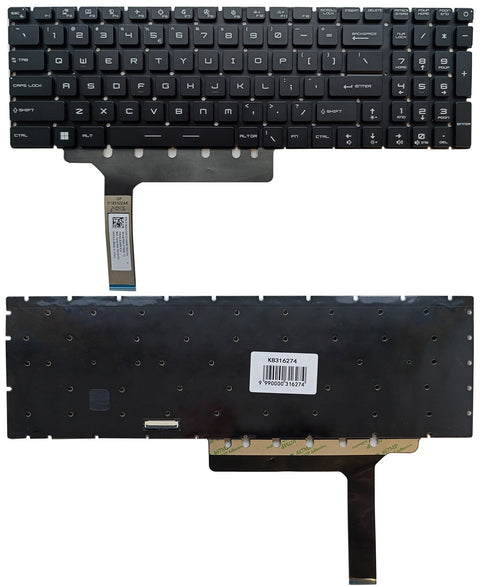 Keyboard MSI: GP76, GS76, GE76, with RGB backlit, US