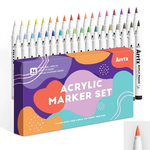 Acrylic Marker Pens ARRTX, 36 Colours