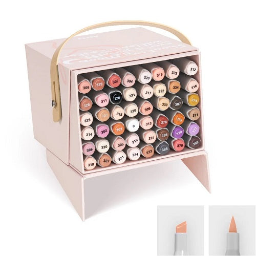 Double-Sided Marker Pens ARRTX Oros, 48 Colours, Skin Tone Shade