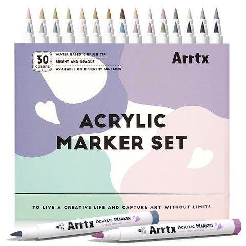 Acrylic Marker Pens ARRTX 30F, 30 Grey Colours