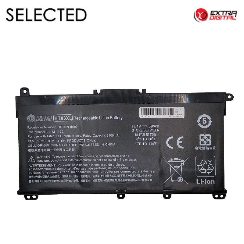 Notebook Battery HP HT03XL, 3400mAh, Extra Digital Selected