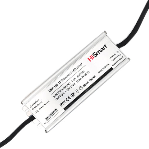 Power supply 12V, 12.5A, 150W, PFC, IP67
