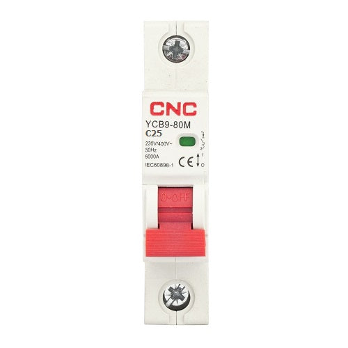 Miniature Circuit Breaker, 1P, 25A, Class C, 6kA