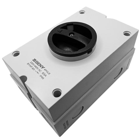 AC Isolator Switch - 4P, 63A, 230VAC, IP65