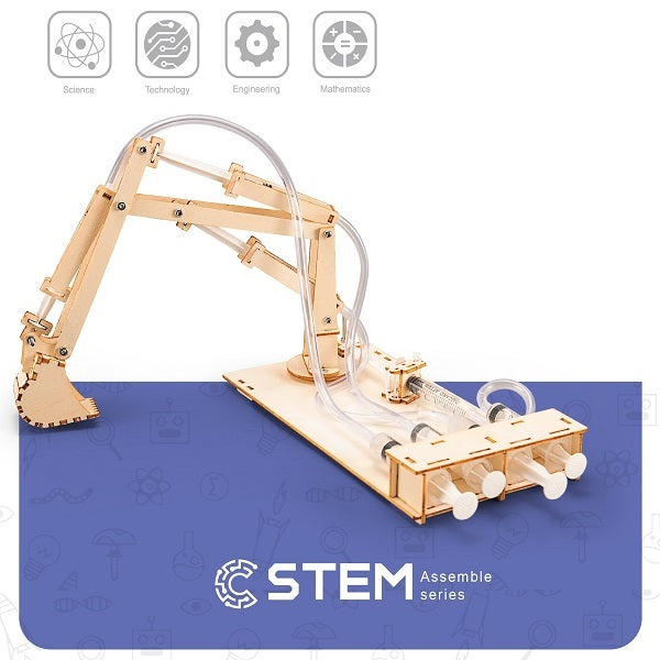 Wooden Assembly Kit Excavator, STEM Educational Toy