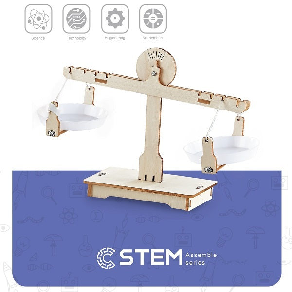 Wooden Assembly Kit Balance Scale, STEM Educational Toy