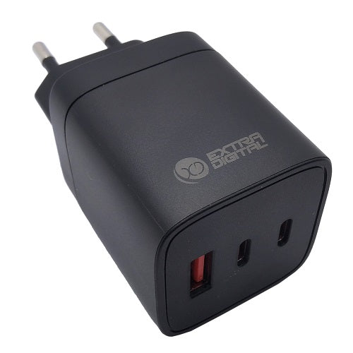 Charger EXTRA DIGITAL GaN 2x USB Type-C, USB Type-A: 65W, PPS
