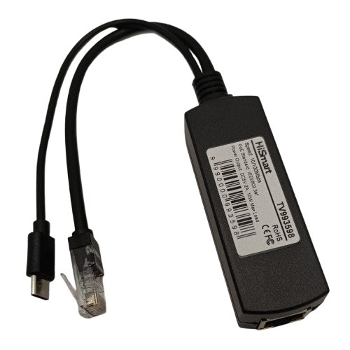 PoE 100M - USB-C Splitter Cable 5V 2A